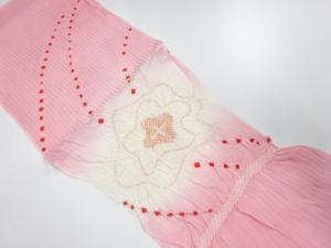 正絹　絞り　帯揚げ